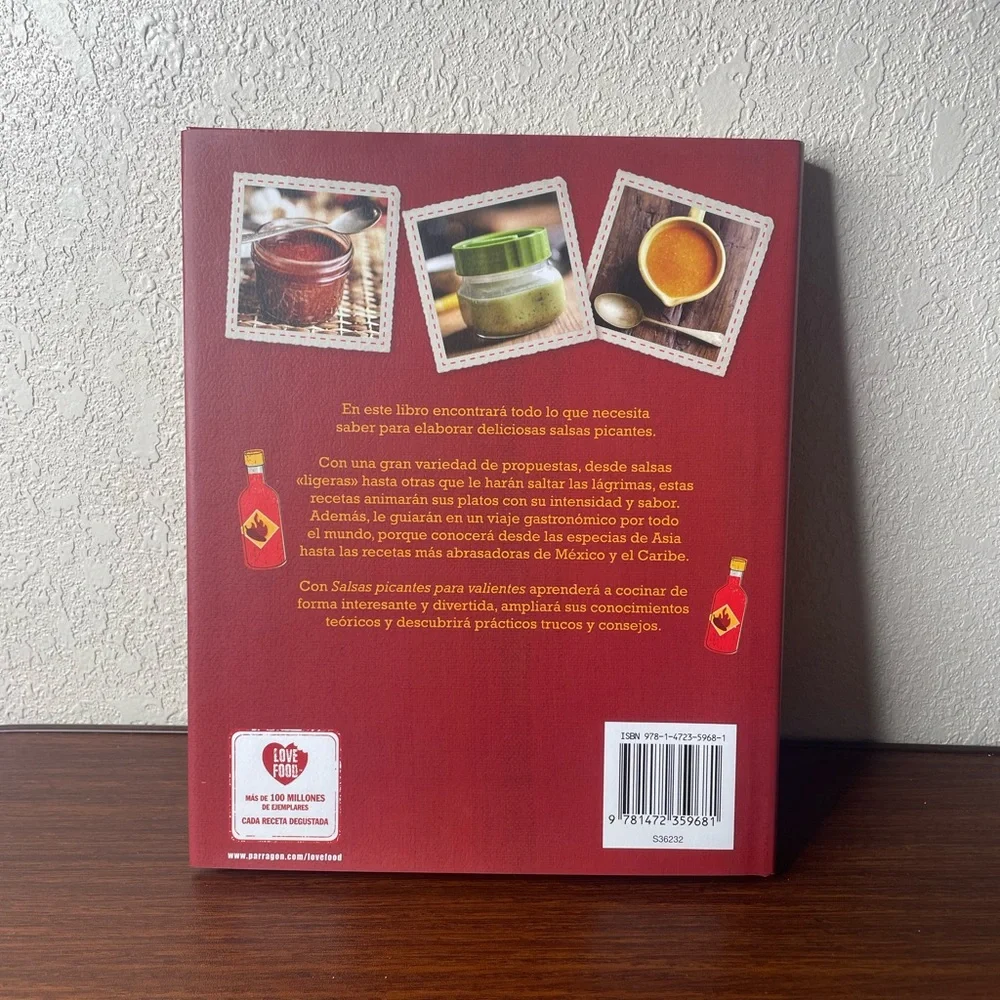 Salsas‎ picantes para valientes Spanish hot spicy recipe hardcover book Hispanic